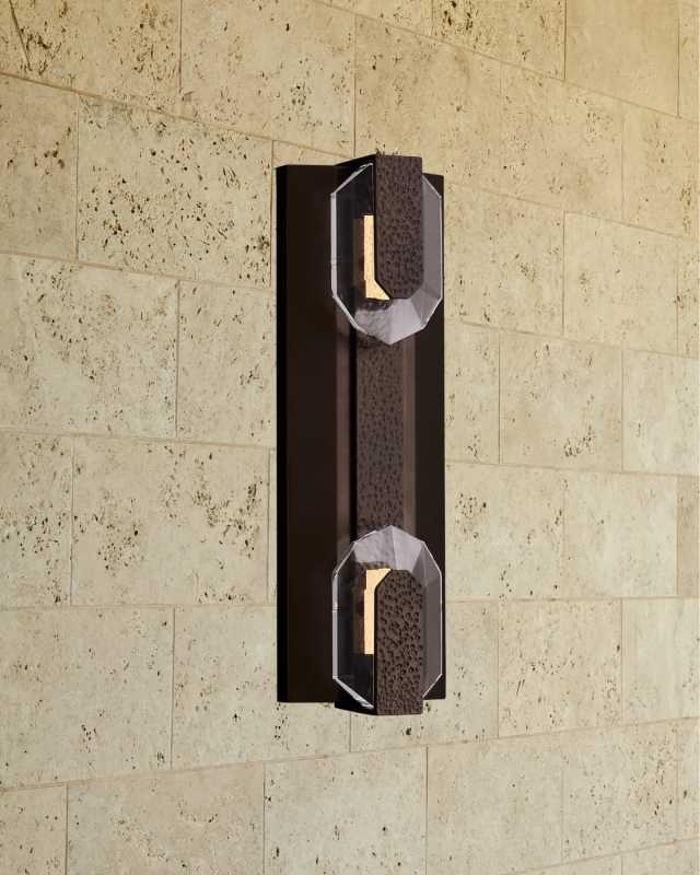 Opposto Esterno 18" 2-Light Outdoor LED Wall Sconce